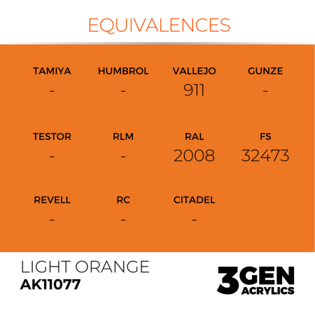 Ak Interactive 11077 - Light Orange 17ml [2]