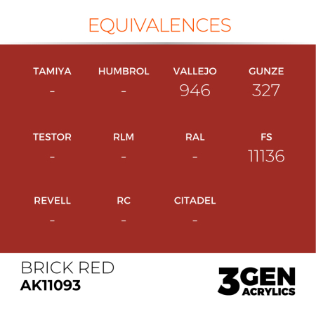 Ak Interactive 11093 - Brick Red 17ml [2]