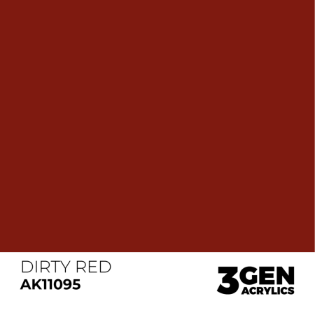 Ak Interactive 11095 - Dirty Red 17ml [1]