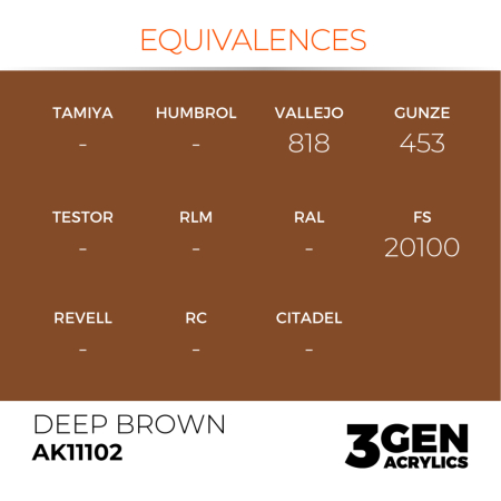 Ak Interactive 11102 - Deep Brown 17ml [2]