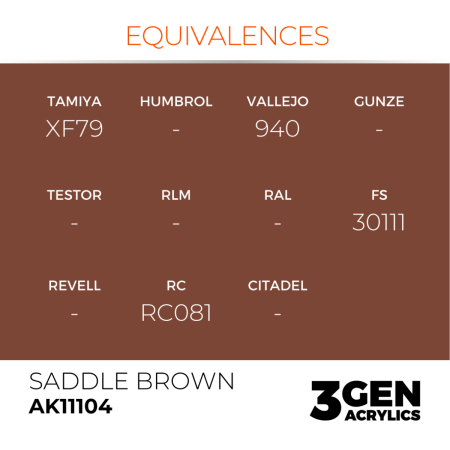 Ak Interactive 11104 - Saddle Brown 17ml [2]