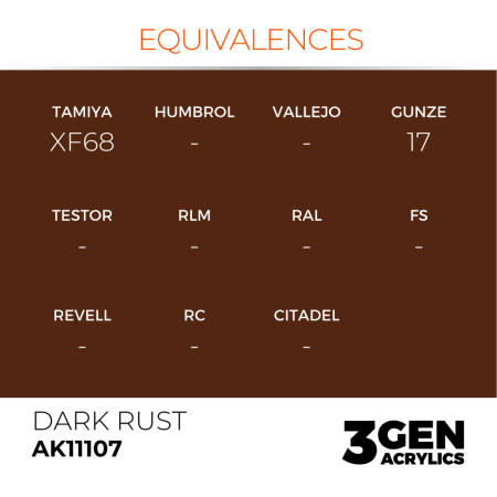 Ak Interactive 11107 - Dark Rust 17ml [2]