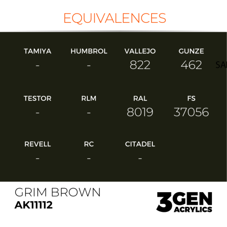 Ak Interactive 11112 - Grim Brown 17ml [2]