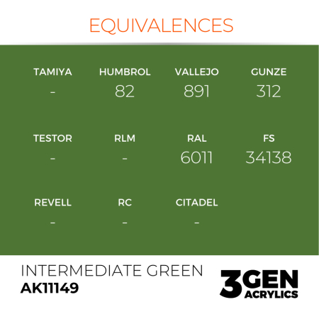Ak Interactive 11149 - Intermediate Green 17ml [2]
