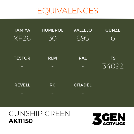 Ak Interactive 11150 - Gunship Green 17ml [2]