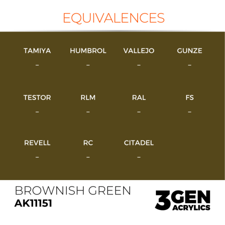 Ak Interactive 11151 - Brownish Green 17ml [2]