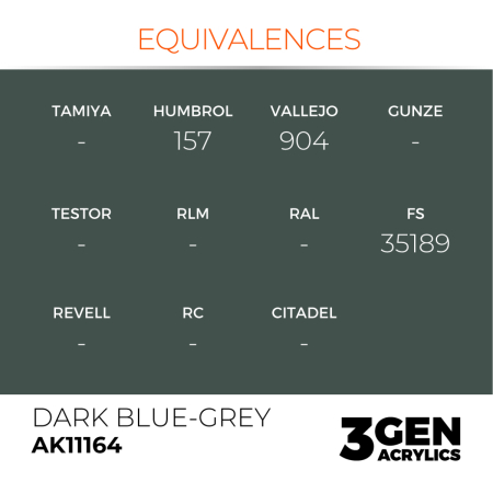 Ak Interactive 11164 - Dark Blue-Grey 17ml [2]