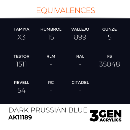 Ak Interactive 11189 - Dark Prussian Blue 17ml [2]