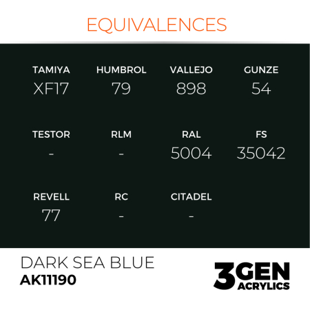 Ak Interactive 11190 - Dark Sea Blue 17ml [2]
