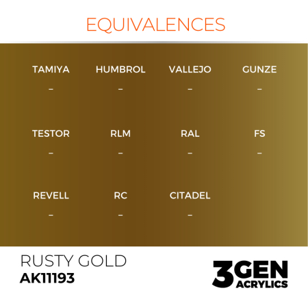 Ak Interactive 11193 - Rusty Gold 17ml [2]