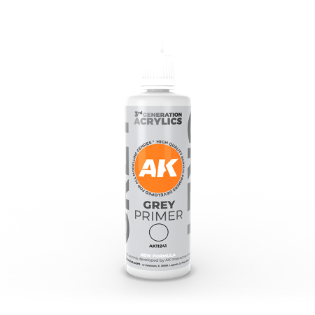 3Gen Paints - Ak Interactive 11241 - Grey Primer 100 ml