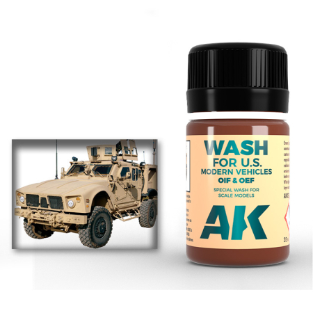 Solutii Weathering - AK Interactive 121 - Wash For Oif & Oef - Us Vehicles