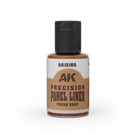 Solutii Weathering - AK Interactive 12105 - Precision Panel Liner- Fresh Rust 30Ml