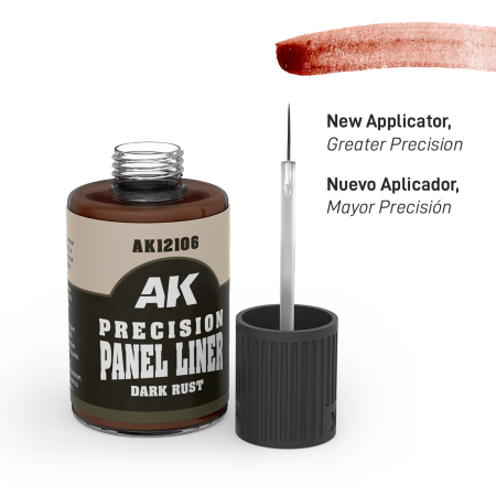 AK Interactive 12106 - Precision Panel Liner- Dark Rust 30Ml [1]