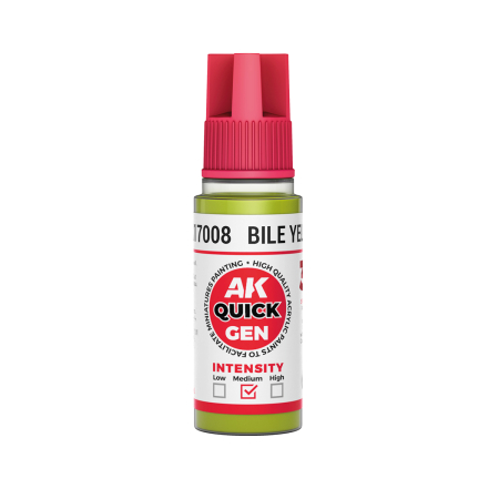 Quick Gen Paints - AK Interactive 17008 - Bile Yellow 18 ml - Quick Gen