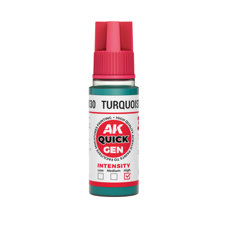 Quick Gen Paints - AK Interactive 17030 - Turquoise Green 18 ml - Quick Gen