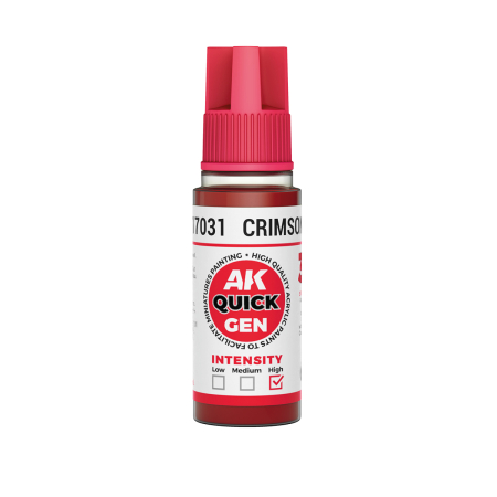 Quick Gen Paints - AK Interactive 17031 - Crimson Red 18 ml - Quick Gen