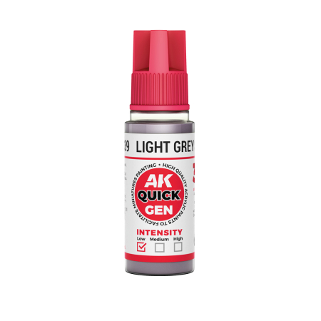 Quick Gen Paints - AK Interactive 17039 - Light Grey Shadow 18 ml - Quick Gen