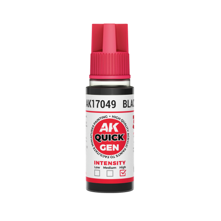 Quick Gen Paints - AK Interactive 17049 - Black 18 ml - Quick Gen