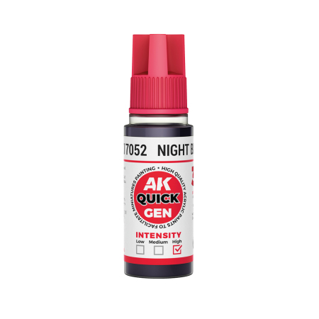 Quick Gen Paints - AK Interactive 17052 - Night Black 18 ml - Quick Gen