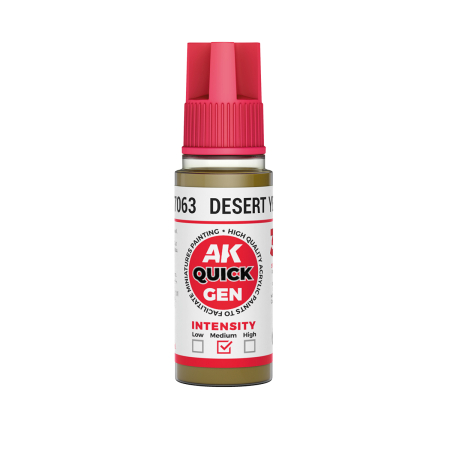 Quick Gen Paints - AK Interactive 17063 - Desert Yellow 18 ml - Quick Gen