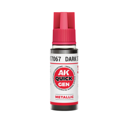 Quick Gen Paints - AK Interactive 17067 - Dark Steel 18 ml - Quick Gen