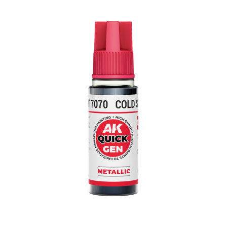 Quick Gen Paints - AK Interactive 17070 - Cold Steel 18 ml - Quick Gen