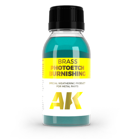 Solutii Weathering - AK Interactive 174 - Auxiliary - Brass Photoetched Burnishing Fluid 100ml