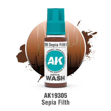 Noutati - AK Interactive 19305 - Sepia Filth Wash 18ml