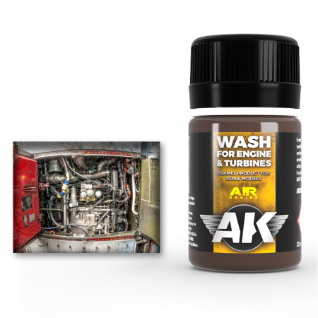 Solutii Weathering - AK Interactive 2033 - Aircraft Wash For Aircraft Engine