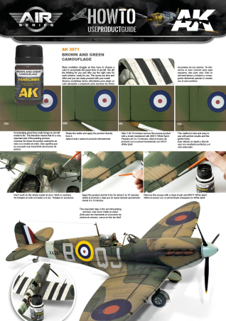 AK Interactive 2071 - Aircraft Panel Liner For Brown And Green Camouflage 35Ml [1]