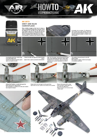 AK Interactive 2072 - Aircraft Panel Liner For Grey And Blue Camouflage 35Ml [1]