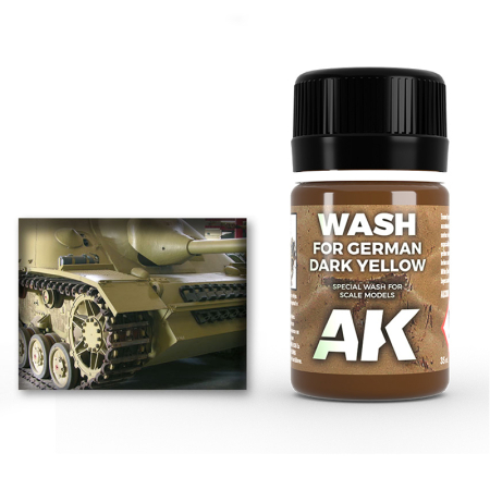 Solutii Weathering - AK Interactive 300 - Wash For Dark Yellow Vehicles