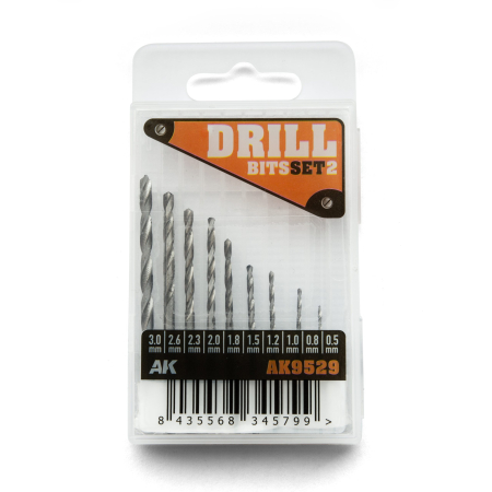 Scule & unelte - AK Interactive 9529 - Set burghie modelism 2 (0.5mm - 3mm)