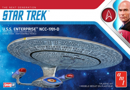 Space / Sci-Fi - AMT 1126 1:2500 U.S.S.Enterprise-D (Snap) 2T
