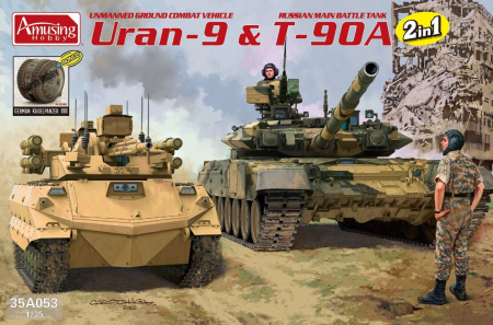 Vehicule militare terestre - Amusing Hobby 35A053 - 1:35 Uran-9 & T-90A (2kits)