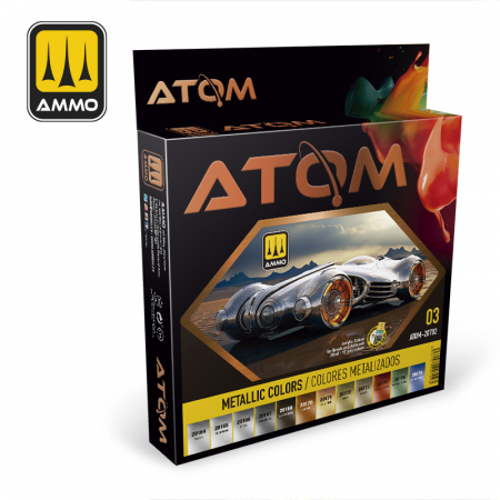 Vopsire, Weathering & Diorama - ATOM 20702 - Metallic Colors Set