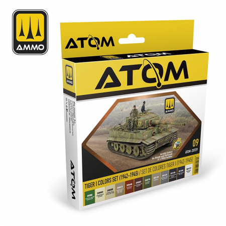 Vopsire, Weathering & Diorama - ATOM 20729 - Tiger I Colors Set (1942-1945)