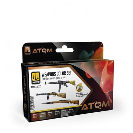 Vopsire, Weathering & Diorama - ATOM 20733 - Weapons Color Set