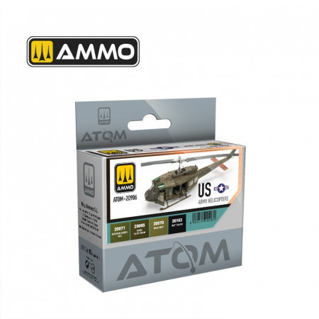 Vopsire, Weathering & Diorama - ATOM 20906 - US Army Helicopters Set