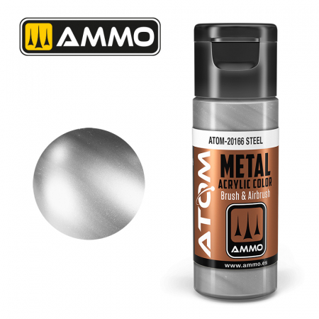 AMMO by Mig - ATOM METALLIC 20166 - Steel