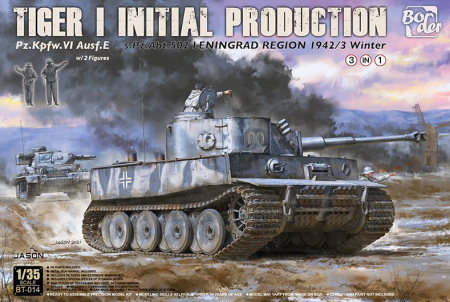 Kituri machete - Border Model BT-014 - 1:35 Tiger I Initial Production s.Pz.Abt. 502 Leningrad Region 1942/3 Winter (3 in 1)