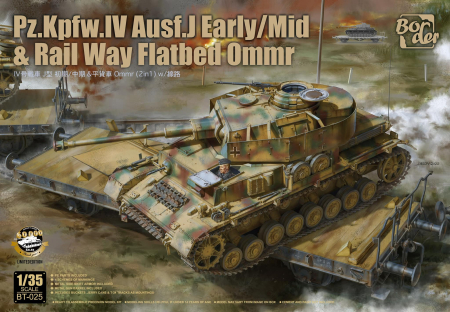Kituri machete - Border Model BT-025 - 1:35  1:35 Pz.Kpfw.IV Ausf.J Early Mid & Rail Way Flatbed Ommr