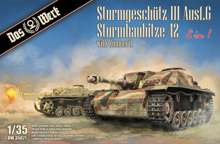 Kituri machete - Das Werk 35021 - 1:35 StuG III Ausf.G , StuH 42 2in1 with Zimmerit