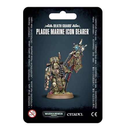 Wargames & Boardgames - Death Guard: Plague Marine Icon Bearer