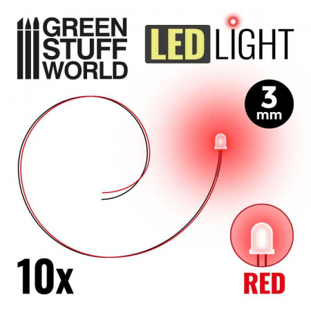LED-uri - GSW - Red LED Lights - 3mm