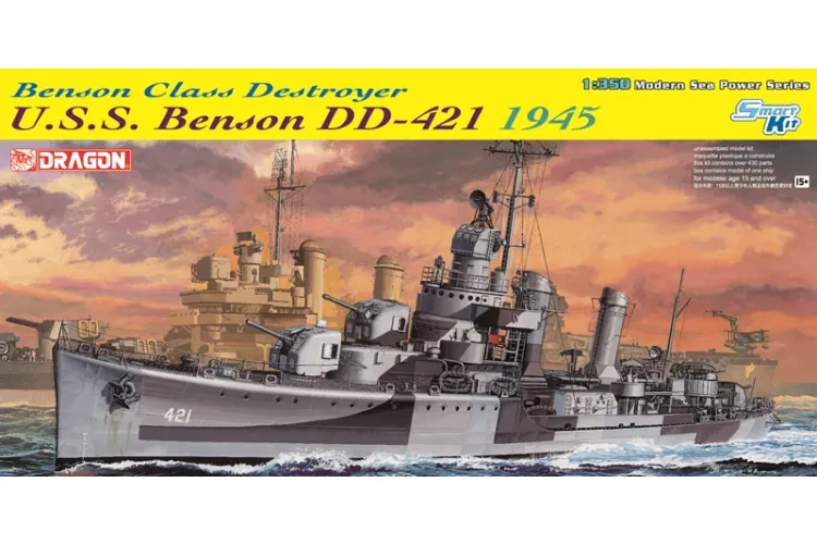 Kituri machete - Dragon 1032 - 1:350 U.S.S. Benson-class destroyer Benson DD-421 1945 - Smart Kit
