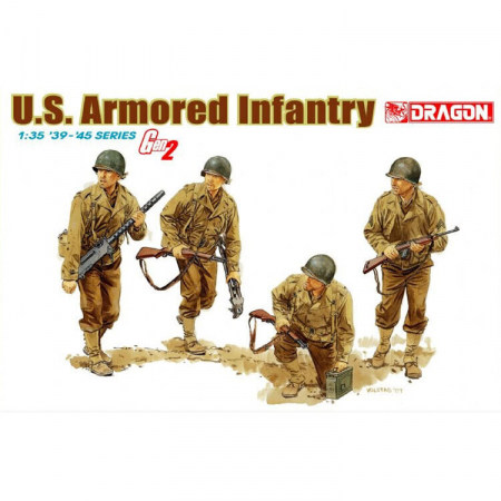 Figurine - Dragon 6366 - 1:35 U.S. Armored Infantry (4 Figure Set ) - Gen 2