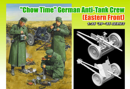 Figurine - Dragon 6697 - 1:35 Chow Time German Anti-Tank Gun Crew w/3.7cm PaK 35/36 (Eastern Front)