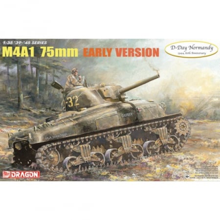 Kituri machete - Dragon 6701 - 1:35 American medium tank M4 Sherman M4A1 75 mm Early Version